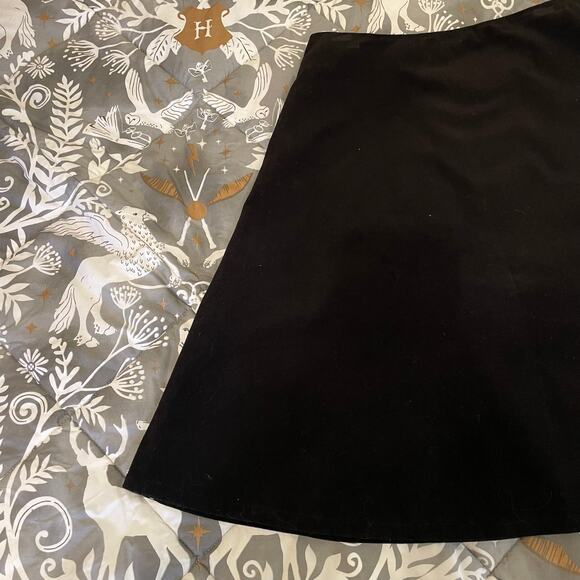 Vintage Willi Smith 8 midi skirt beaded floral corduroy 90s bohemian black gold - Picture 6 of 8